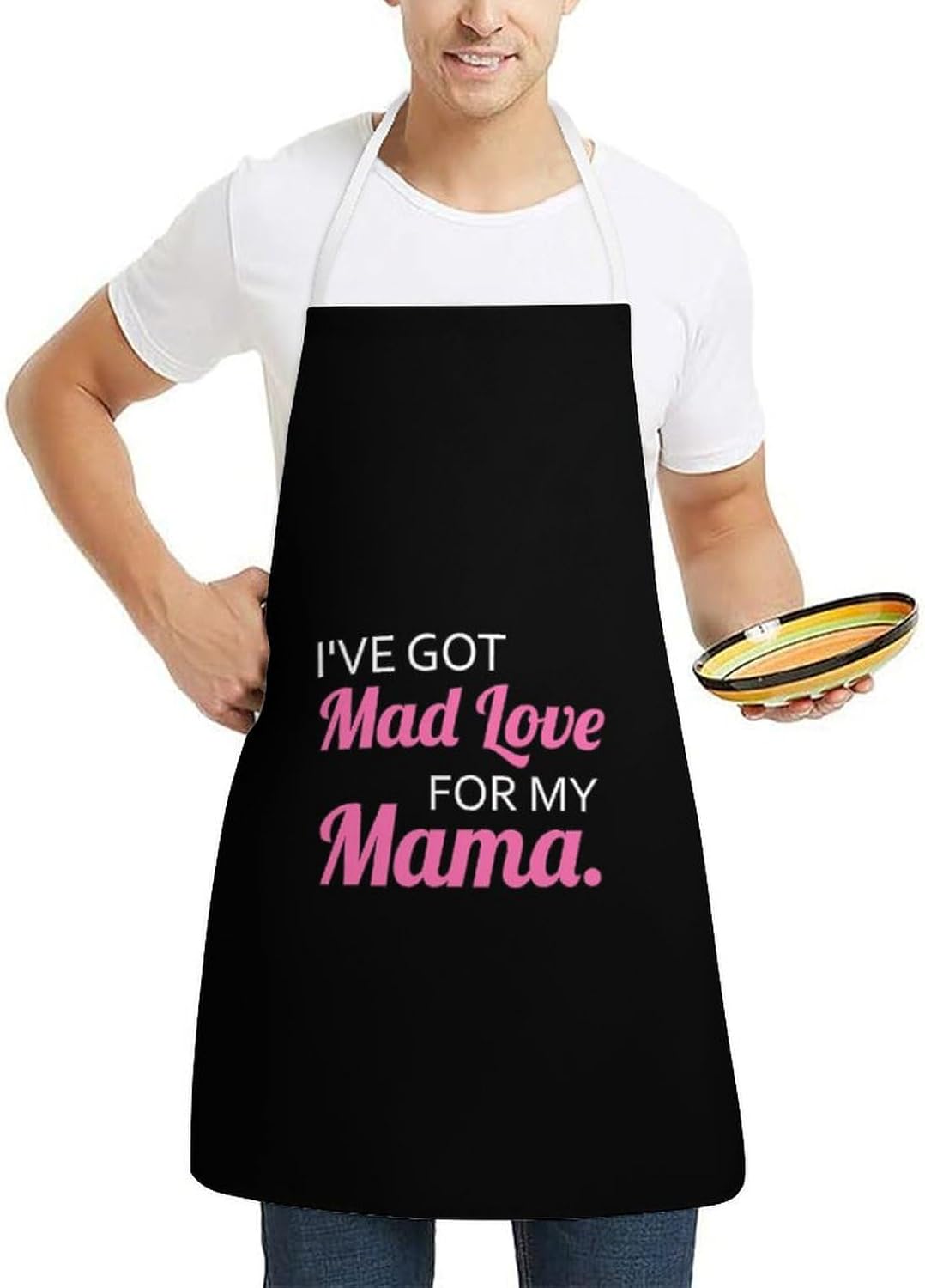 Got Mad Love For Mama Kitchen Apron with Adjustable Neck Strap Waterproof for Cooking Baking Drawing