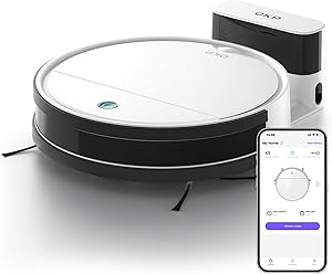 OKP K5 Robot Aspirador, Autocargable, con WiFi App Alexa Control, Succión Fuerte, Sensor de Anticolisión 6D Mejorado