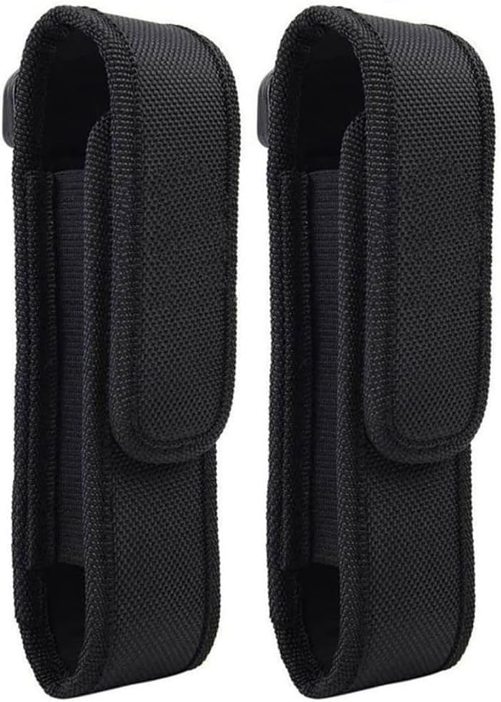 2pcs Flashlight Holster, UltraThick Nylon Fabric Flashlight Storage