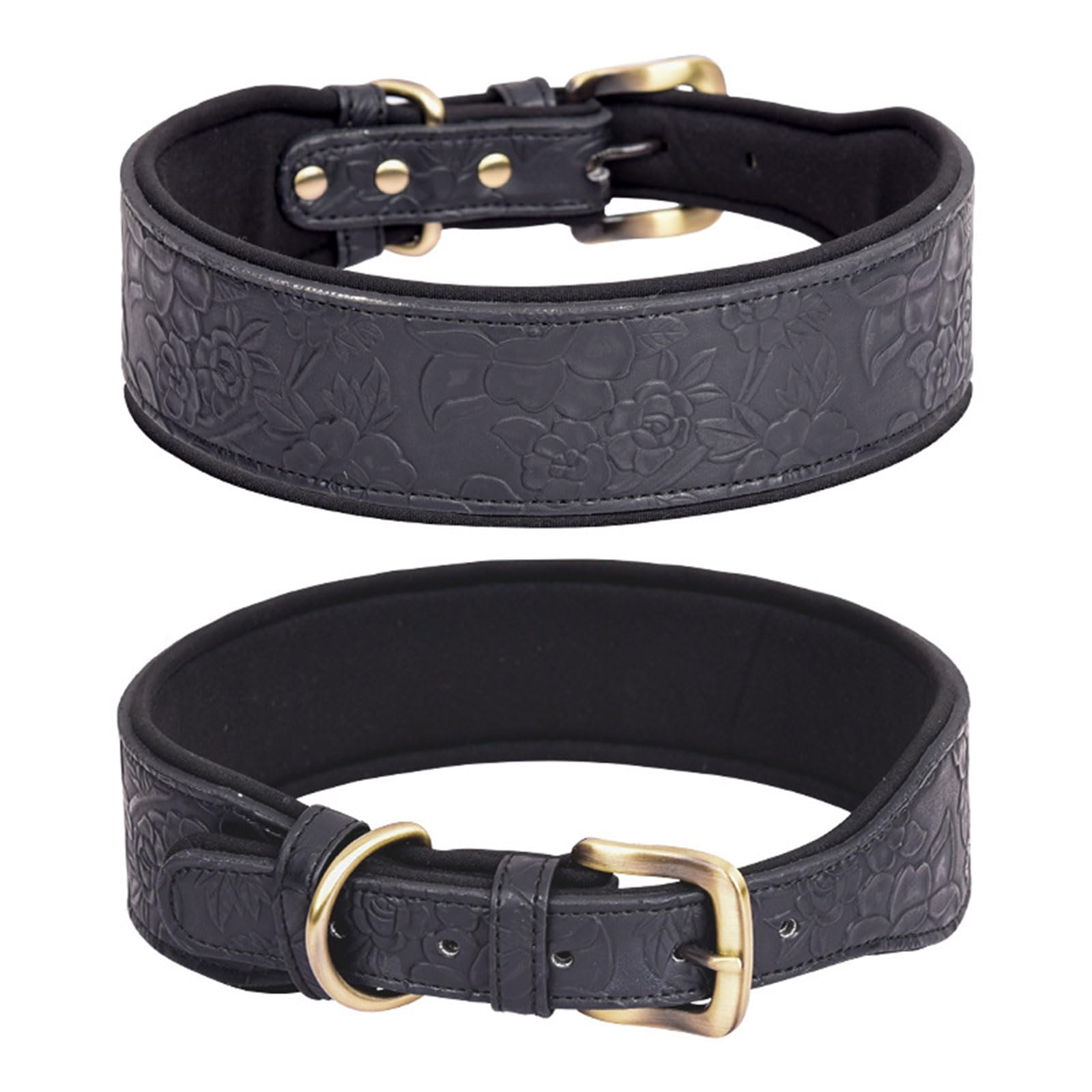 HUIFACAI Adjustable Dogs Collar Fashion Wide Collar Leather Neck Collars for Large Dogs Italian Greyhounds Pet Supplies