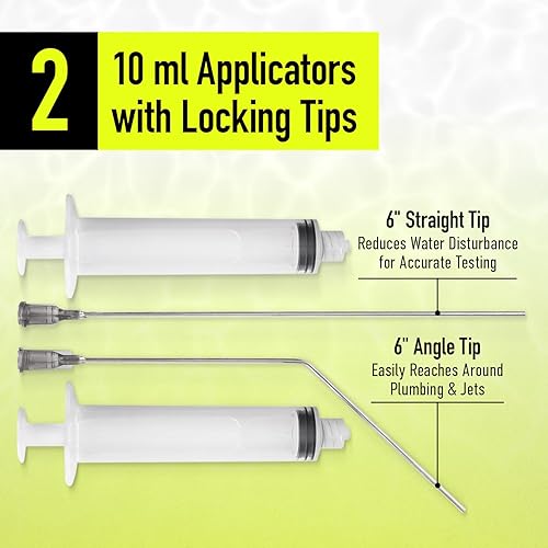 Miniatura 3 de Kit de tinte para detección de fugas de piscina, con 2 aplicadores de precisión, fabricado en Estados Unidos, tinte UV superior de larga duración