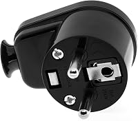 KEL 10 db Schuko Csatlakozó 16A 230V Fekete Földelő Dugó IP20 5