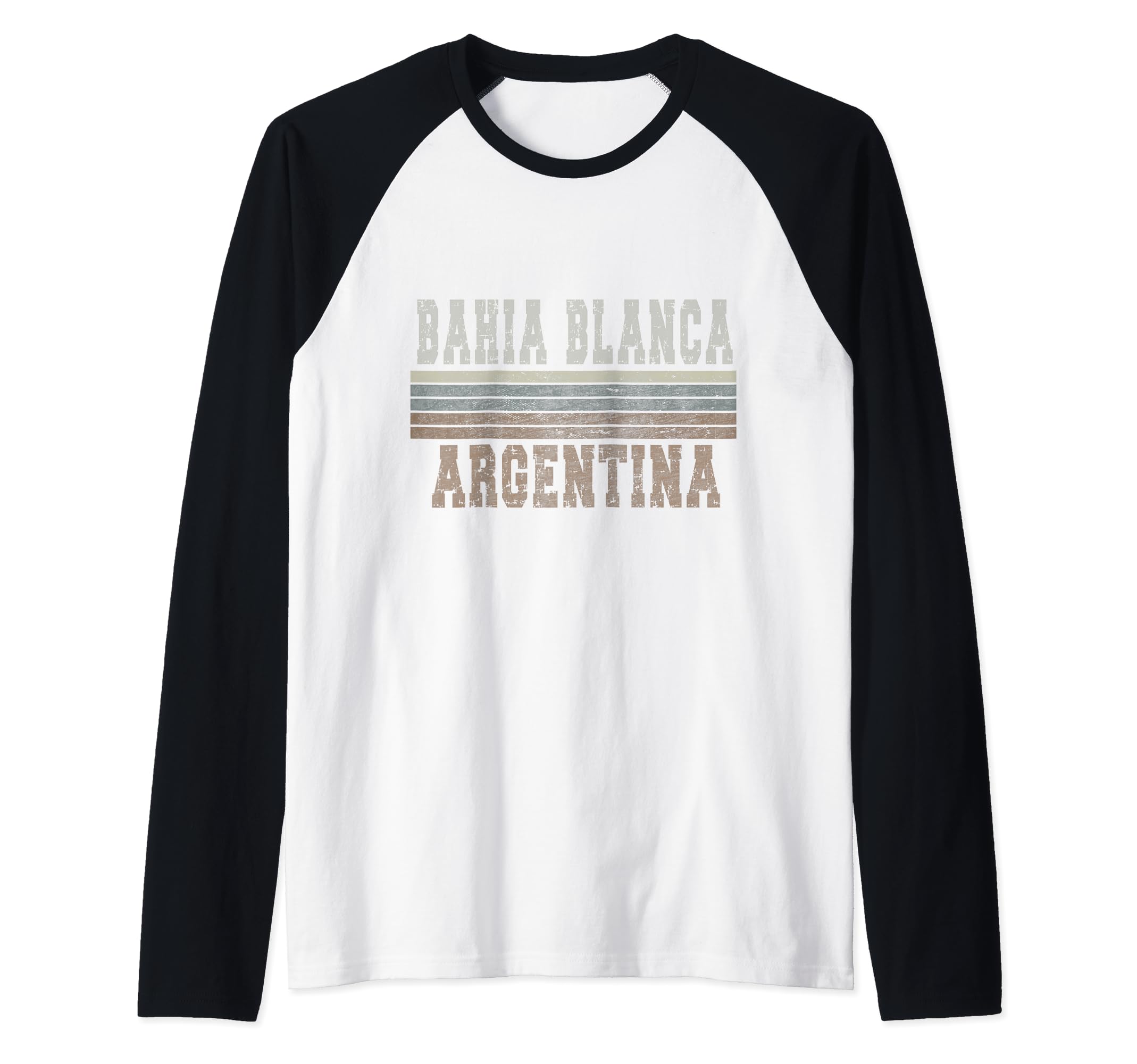 Retro Bahia Blanca Argentina Raglan Baseball Tee
