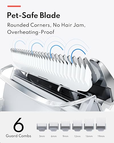 Miniatura 5 de HomeRunPet Aspiradora de aseo ultra silenciosa para perros, succión de 12000 Pa, kit de cortaúñas 6 en 1 para perros y gatos, bajo ruido, apto para