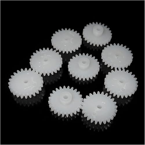 Miniatura 2 de Industria 242A Módulo 0.5 24 dientes POM Plastic Gear Disco Piñón Piezas 24T 2MM Engranajes 10PCSLOTE (Diámetro del agujero 1.95MM, Número de