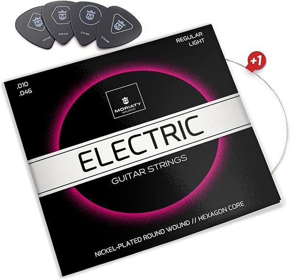 MORIATY E-Gitarren-Saiten Premium Stahl-Nickel E-Gitarren Saiten
