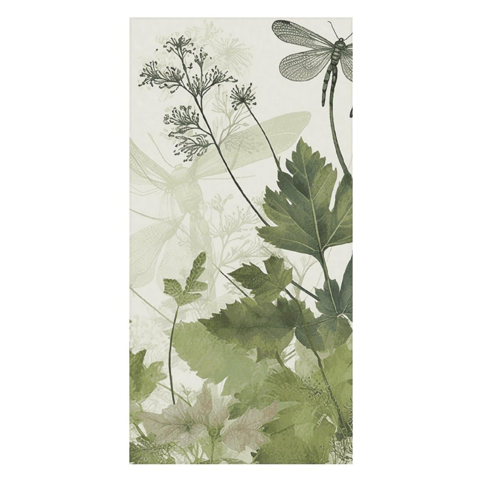Foliage and Herbs with Dragonflies Winged Beach Towel Extremely Soft Oversized Towels Lightweight Sports Absorbent Bath Towel Suitable 160"x80" for Swimming Camping Beach