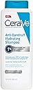 CeraVe Hydrating Anti Dandruff Shampoo, 1%!P(MISSING)yrithione Zinc Dandruff Treatment With Ceramides, Niacinamide & Hyaluronic Acid, Helps Eliminate Flakes & Provides Itchy Scalp Relief, Sulfate Free, 12 Oz