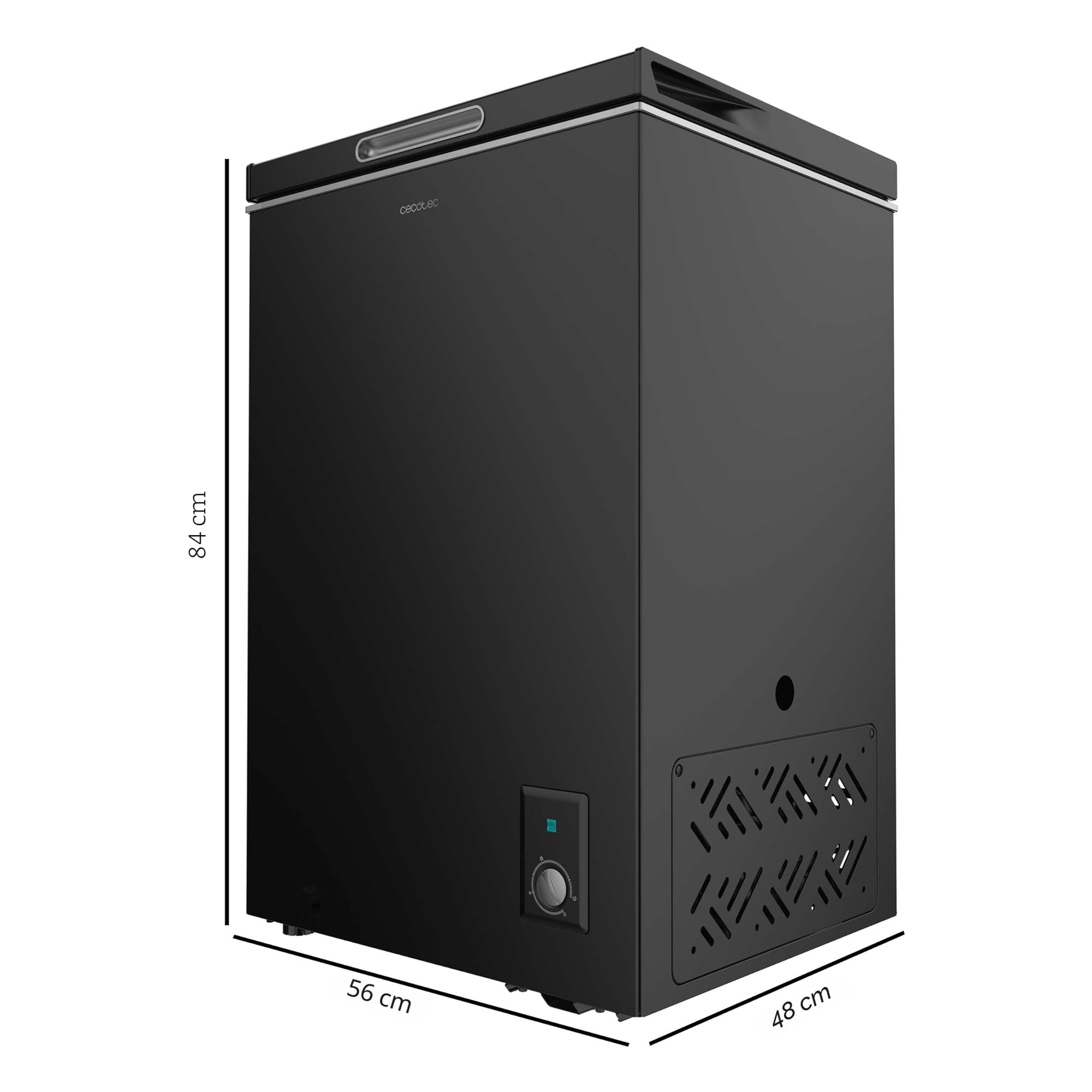 Cecotec Bolero CoolMarket Chest 99 Black Congélateur Coffre 99 L Convertible Réfrigérateur Classe Énergétique E Fast Freezing