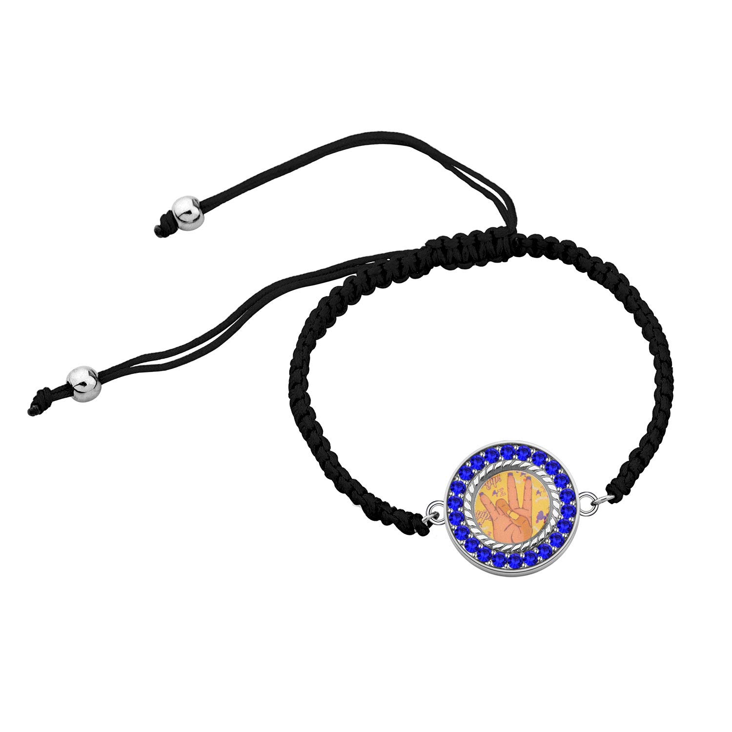 CENWA Sigma Gamma Rho Sorority Gift SGR Zircon Adjustable Bracelet SGRHO Sorority Paraphernalia Gift (Finger Br), Metal, alloy