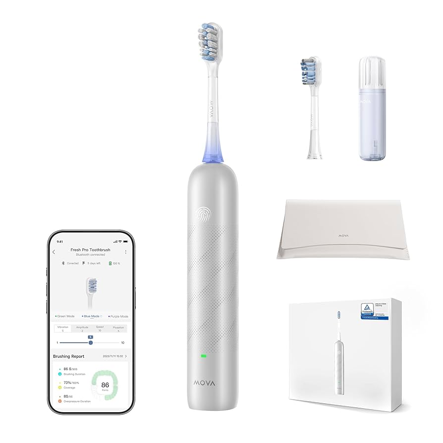 MOVA Fresh Pro 3DClean 電動歯ブラシ アプリ ソニッケアー Amazon.co.jp: MOVA Fresh Pro 3DClean™ Electric Toothbrush
