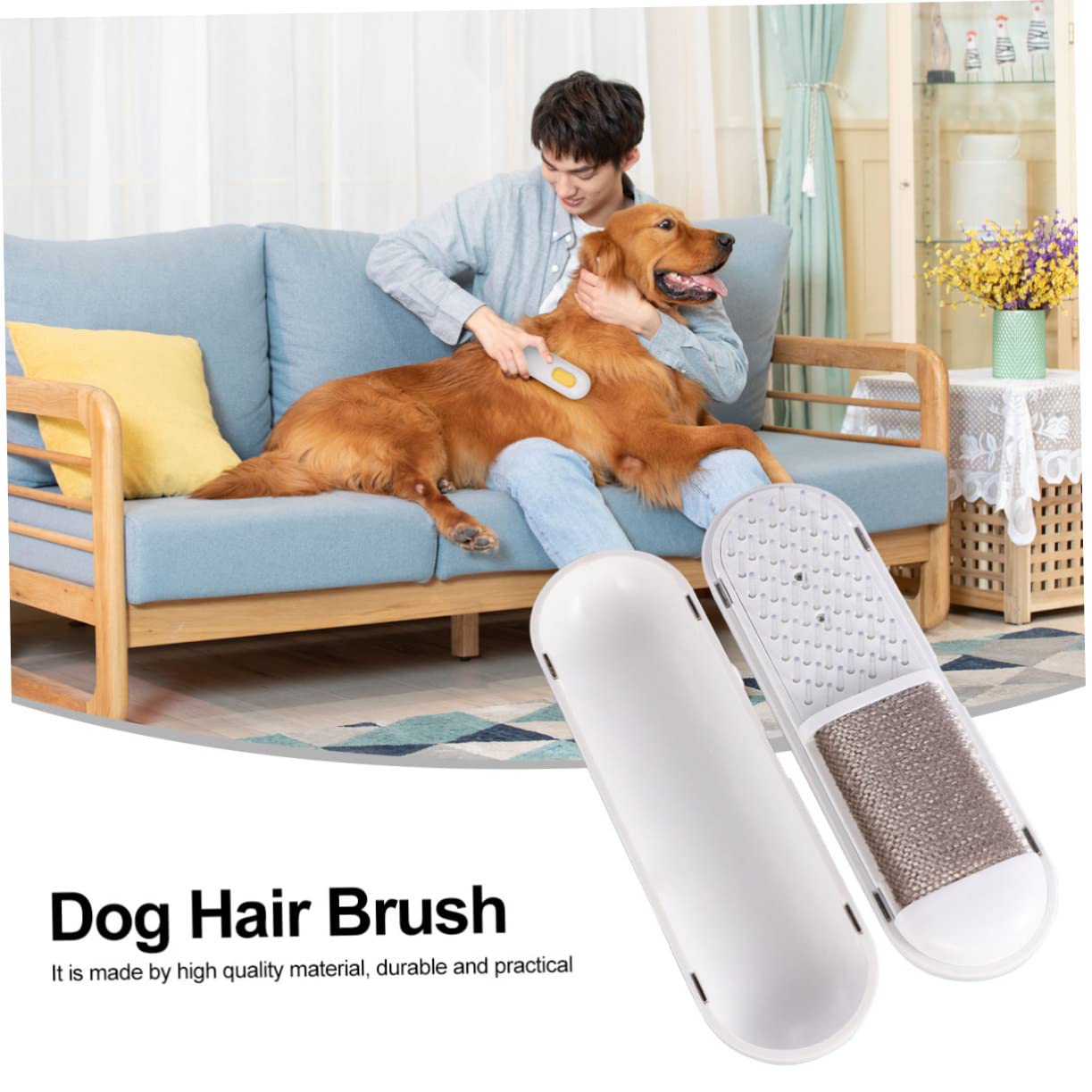 CORHAD Automatic Hair Removal Comb Pet Grooming Tool Dog Cat Comb Pet Cleaning Brush Massage Brush for Comfortable Grooming