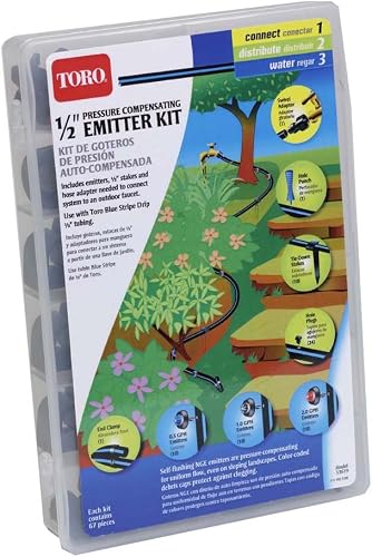 53619 Blue Stripe Drip 1/2-Inch Emitter and Stake Kit Sprinkler