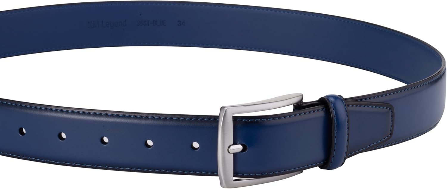 KM Legend Mens Leather Dress Belt for Work Business and Casual - Image 2