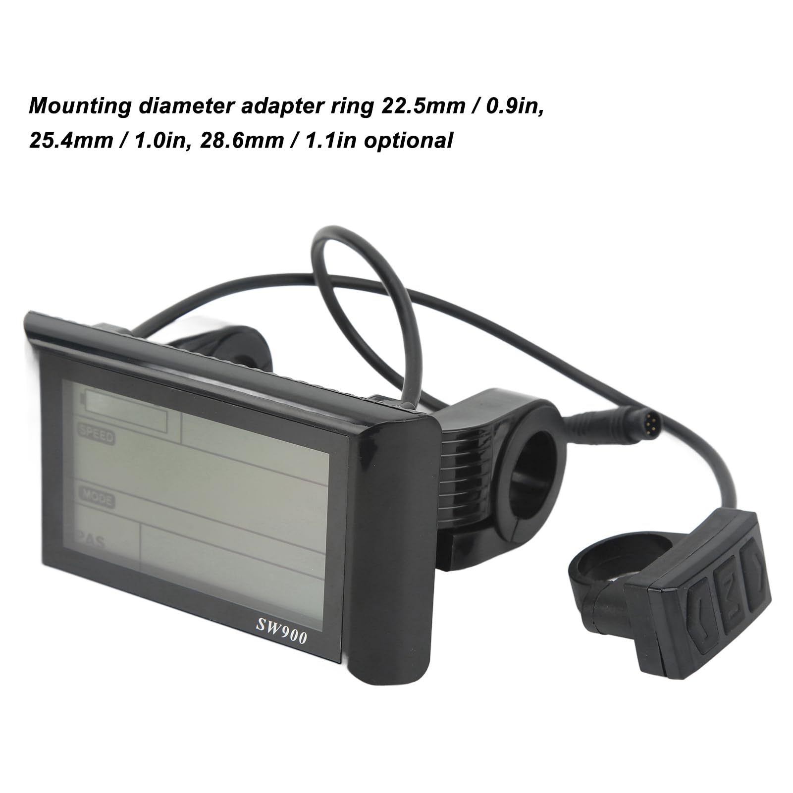 Elektrofahrrad-LCD-Display Elektroroller SW900 LCD-Display-Messgerät mit Wasserdichtem Anschluss, Elektrofahrrad-LCD-Display, Elektrofahrrad-LCD-Display-Messgerät