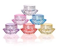 Vista 2 de 30 unidades de 3G/0.1 fl oz de moda cosmética de embalaje envases vacíos frascos de plástico transparente con tapas de diferentes colores para crema