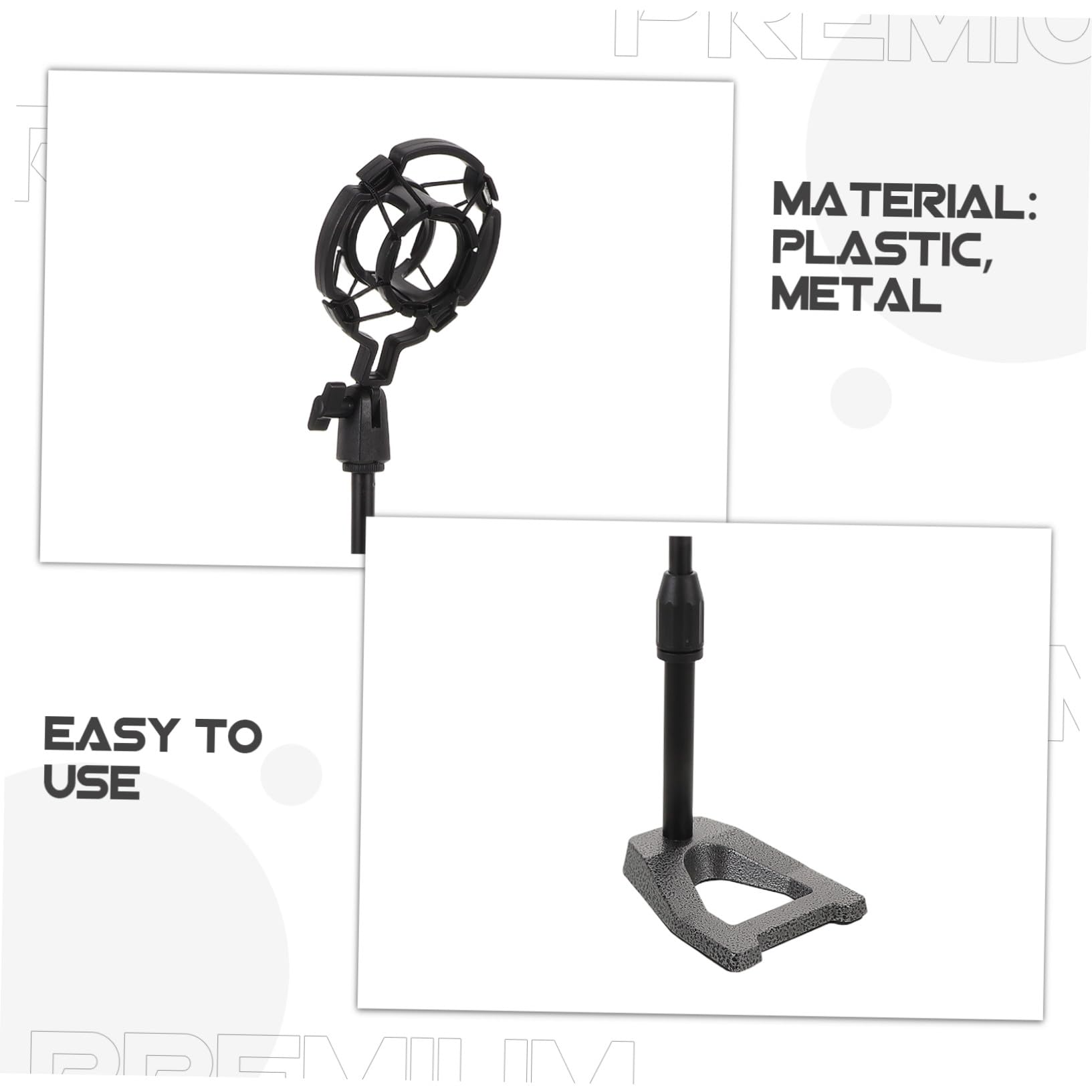 Verstellbarer Desktop Mikrofonständer mit Schwerer Basis und Vibrationsdämpfendem Shock Mount für Tisch für Gesang Interviews Studioaufnahme und Live Streaming