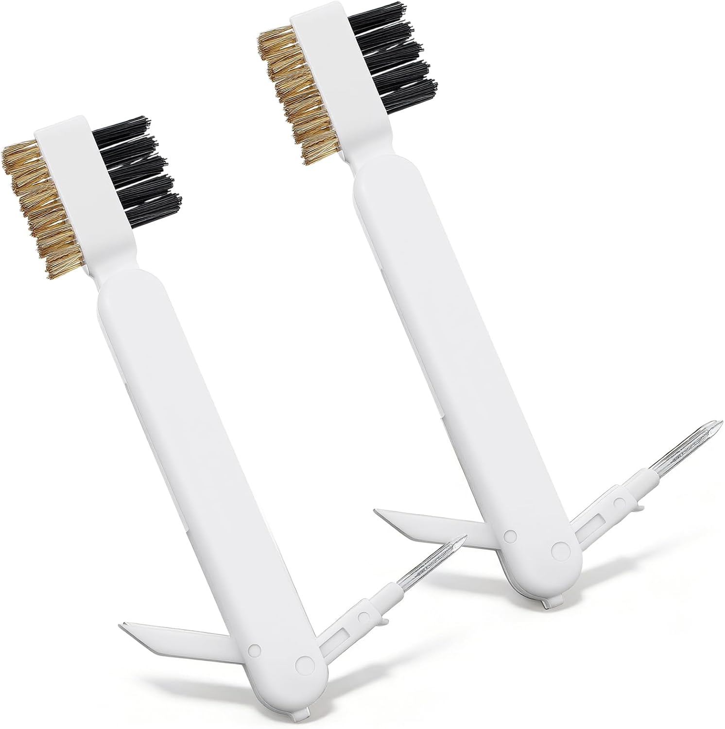2 cepillos limpiadores para cocina con scraper