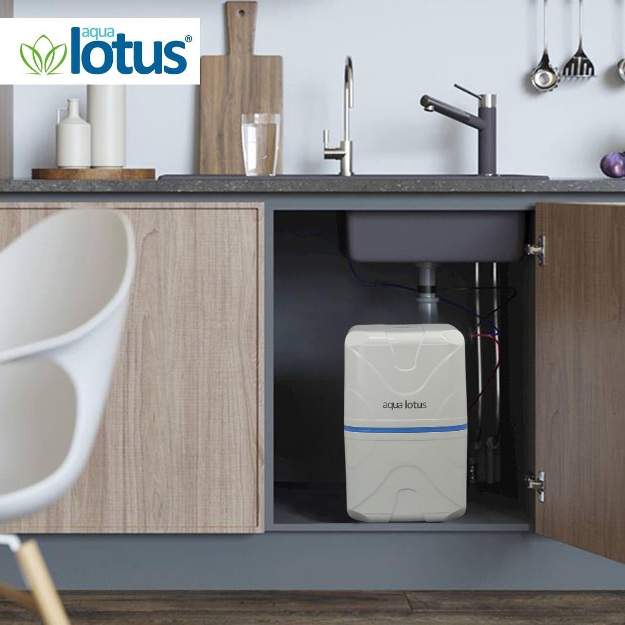 aqua lotus Sistema de ósmosis inversa de 5 etapas, sistema de ósmosis inversa 75 GPD, filtro de agua Aquax