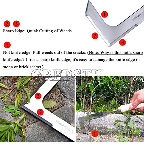 GREBSTK Crack Weeder Crevice Weeding Tool Manual Weeder Lawn Yard Gardening Tool