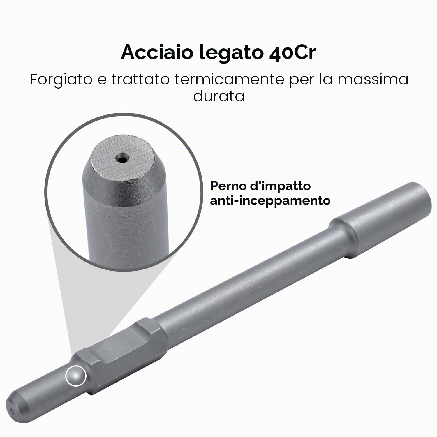 TOPWAY PH65 Martello antirimozione a terra 9KG 1-1/8" Gambo e piastra antimanomissione esagonali, per martello demolitore elettrico martello demolitore per calcestruzzo 121146