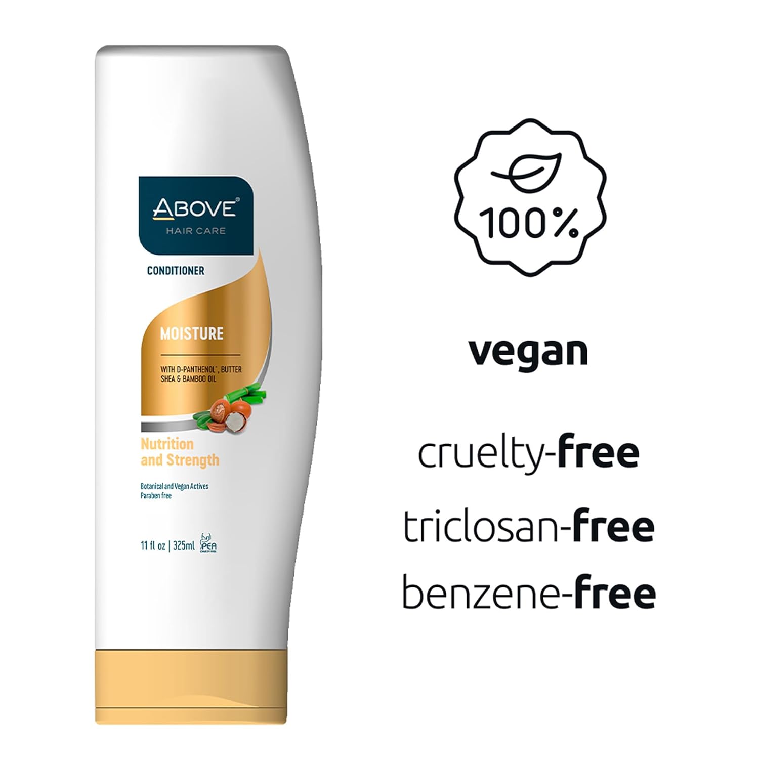 ABOVE Moisture Conditioner, 11 oz - Anti-Frizz Hair Conditioner - Deep Conditioner with Shea Butter, Bamboo Oil - Ideal for Afro, Dry, Brittle Hair - Image 3