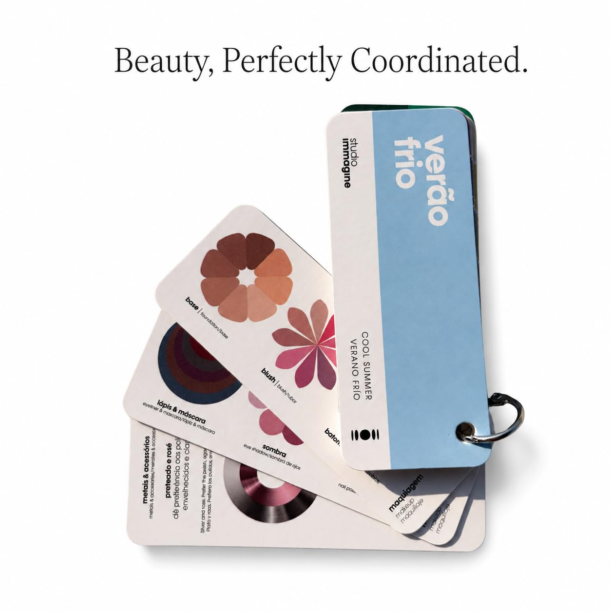 Multilingual Cool Summer Card Fan Palette, Personalized Color Guide for Smart Shopping, Outfit Planning; Verano Frio/Verao Frio image 4