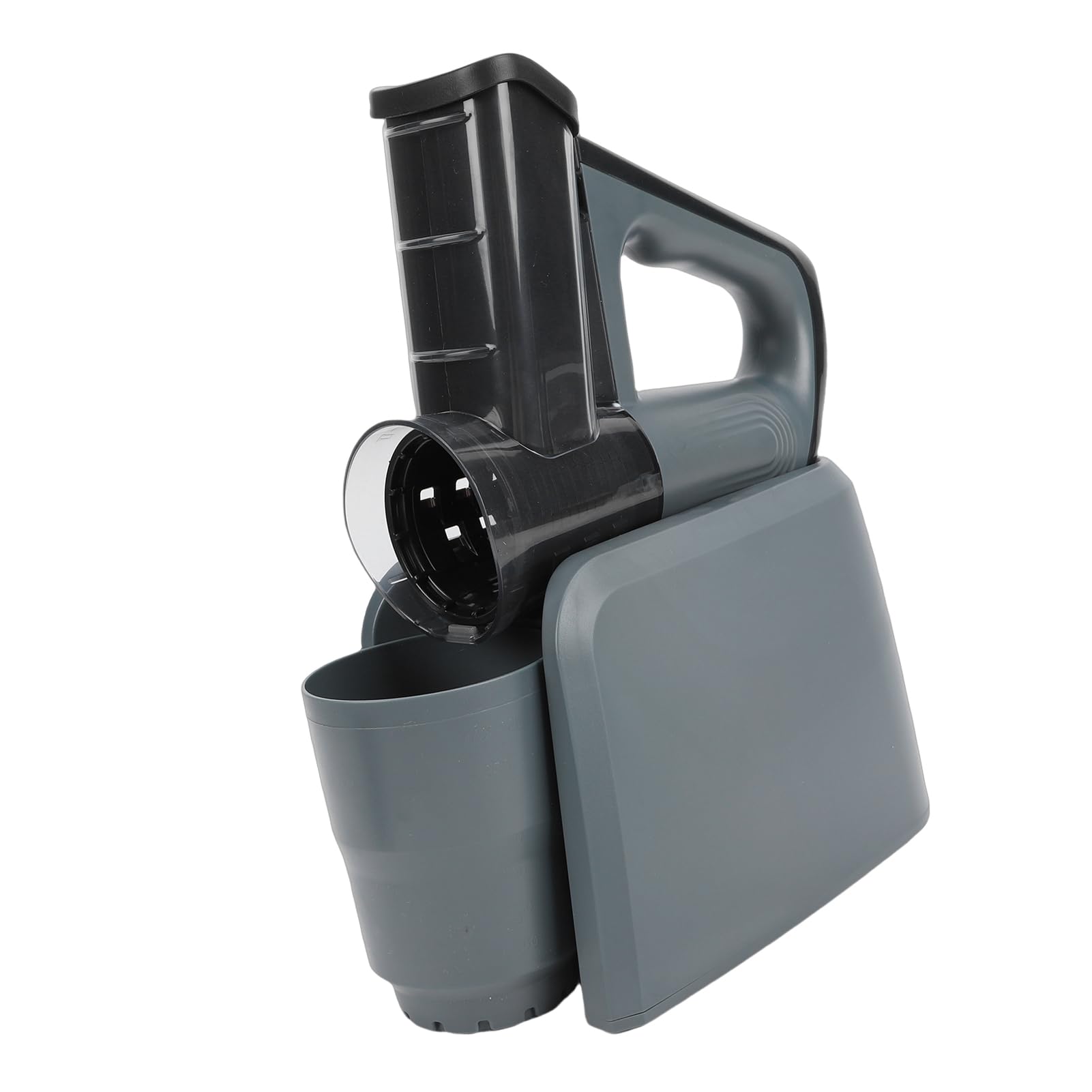 Kikumi Elektrische Käsereibe, Premium-Edelstahl-ABS-Automatik-Gemüseschneider mit 3 Austauschbaren Schneidern und 2600-mAh-Akku, für Heimpicknick-Camping