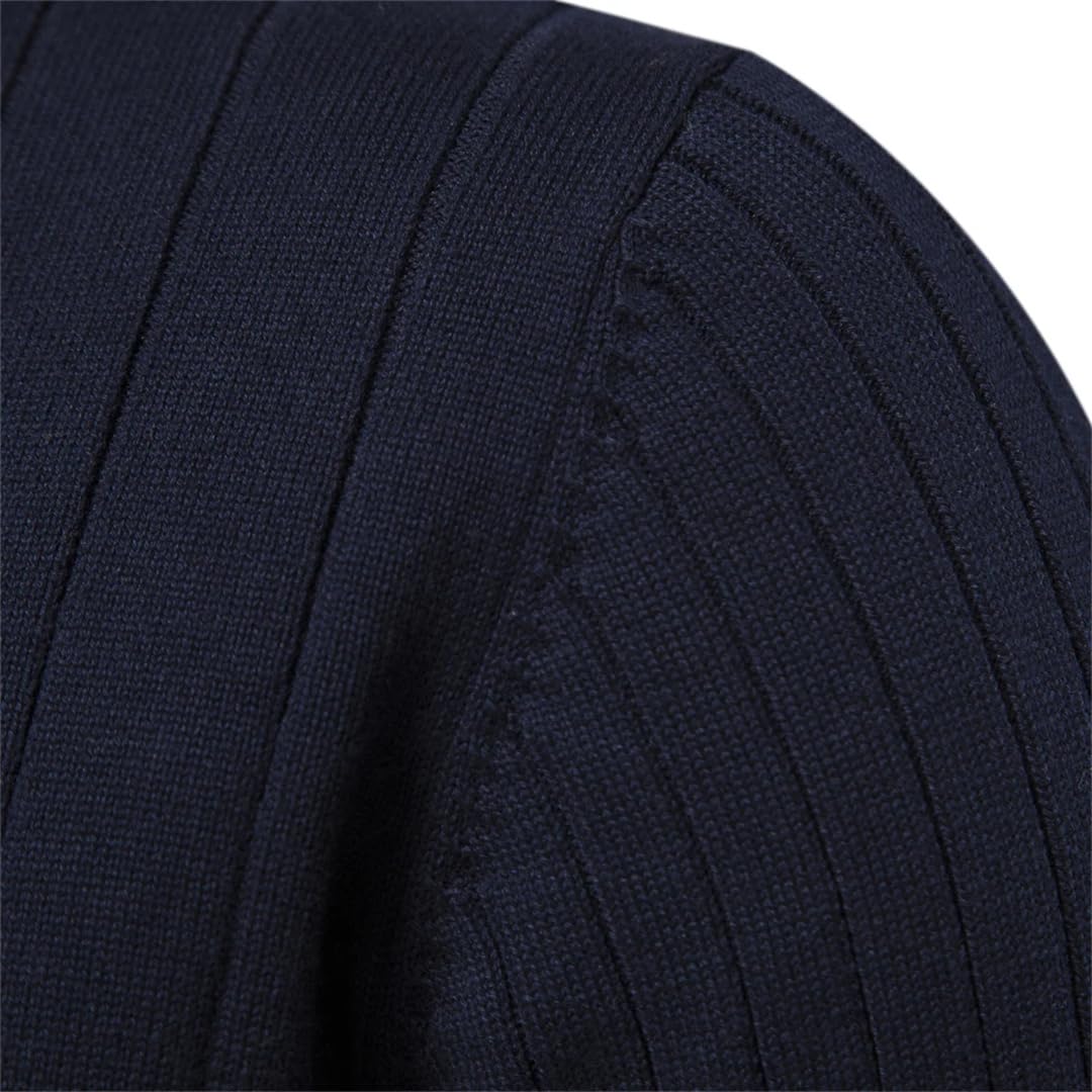 Disimlarl Autunno Zipper Pullover Maglioni per gli Uomini Caldo Inverno Mock Neck Cotone Maglione Lavorato