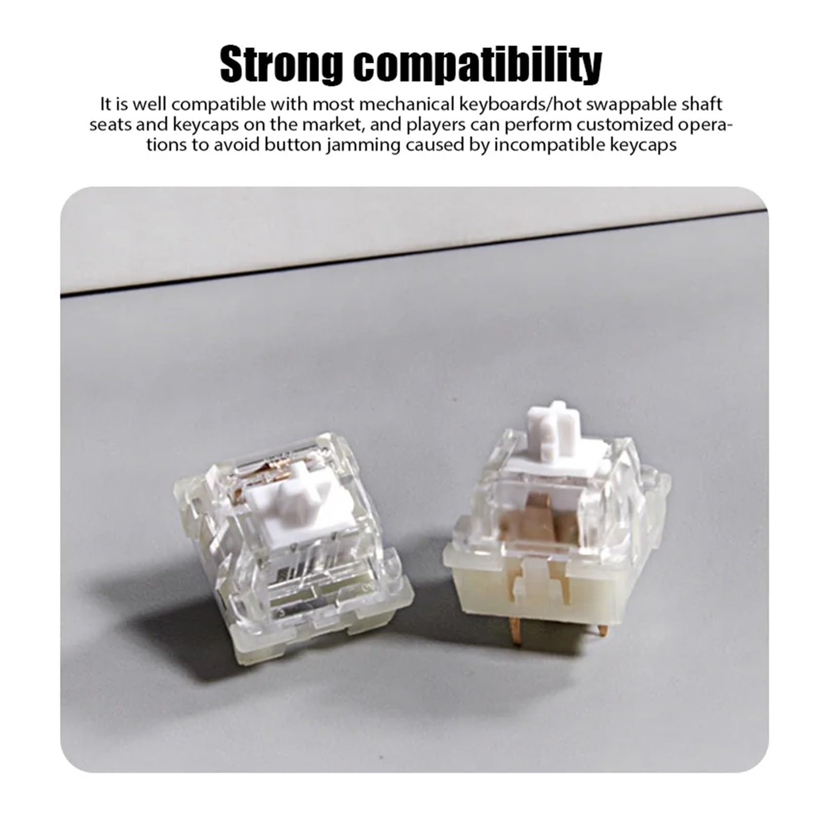 Generico V3 Switches Tastiera meccanica Interruttore lineare 3 pin Custom Gaming compatibile Interruttore MX Hot Swap(110 PCS)
