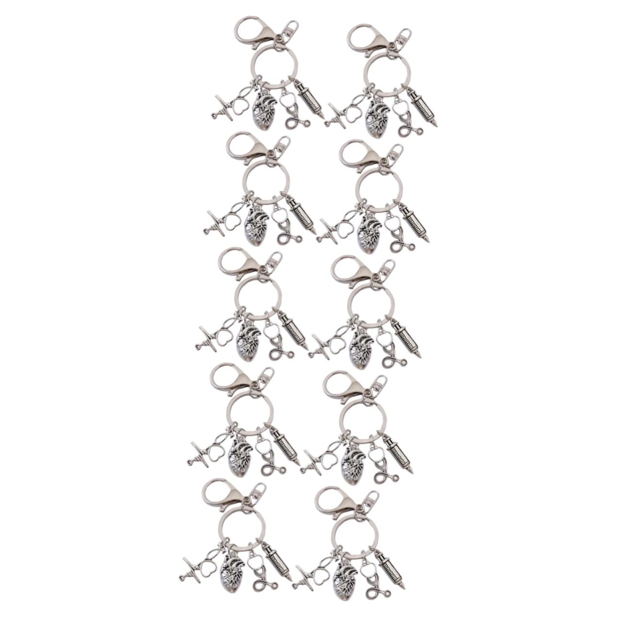 GALPADA Handtaschenanhänger Aufhänger Beutel Ringe Gürtel Schlüsselanhängerhalter Bausatz Auto Kofferanhänger Bund Karte Kette Schlüsselband Zubehör Silver Metall