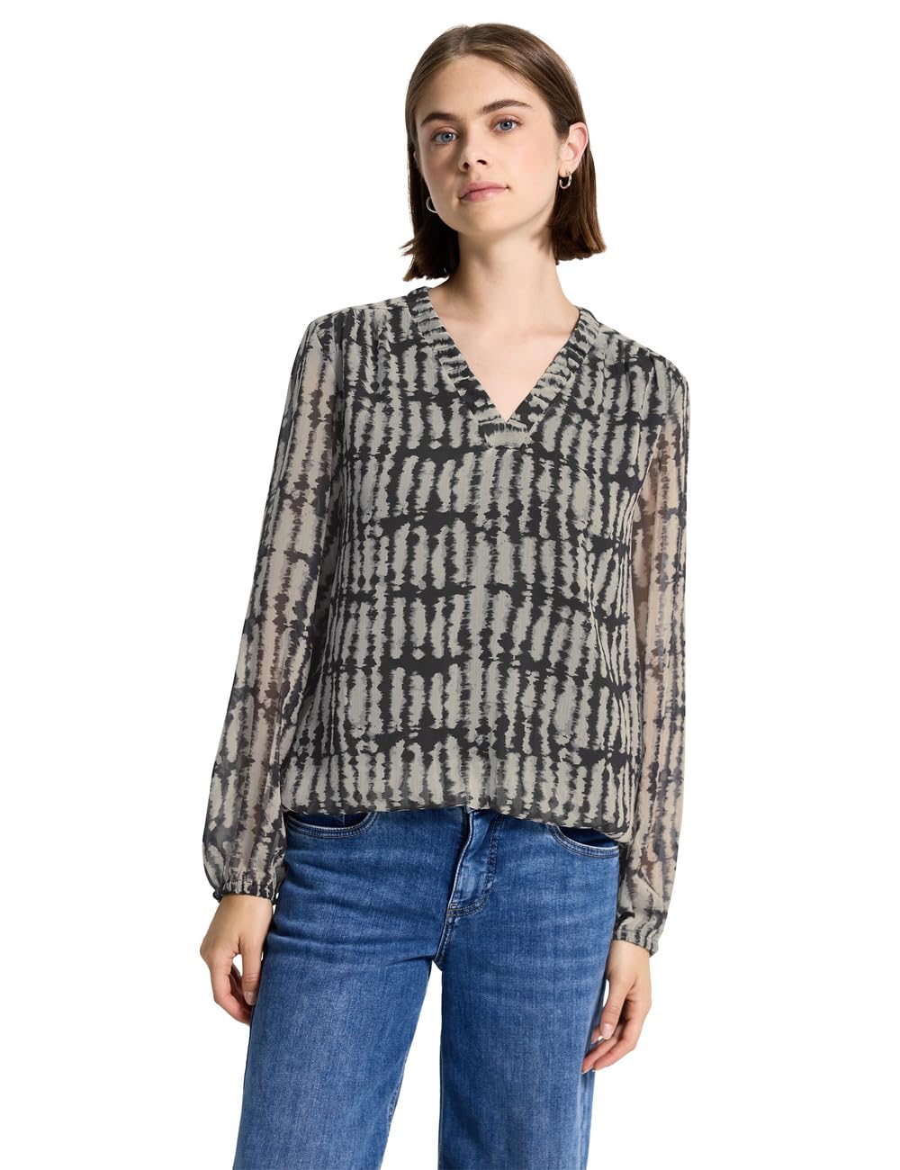 Street One Studio Damen V-Neck Chiffon Tunika