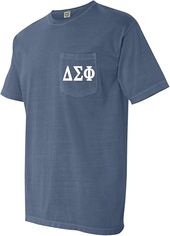 Delta Sigma Phi Fraternity Comfort Colors Pocket T-Shirt