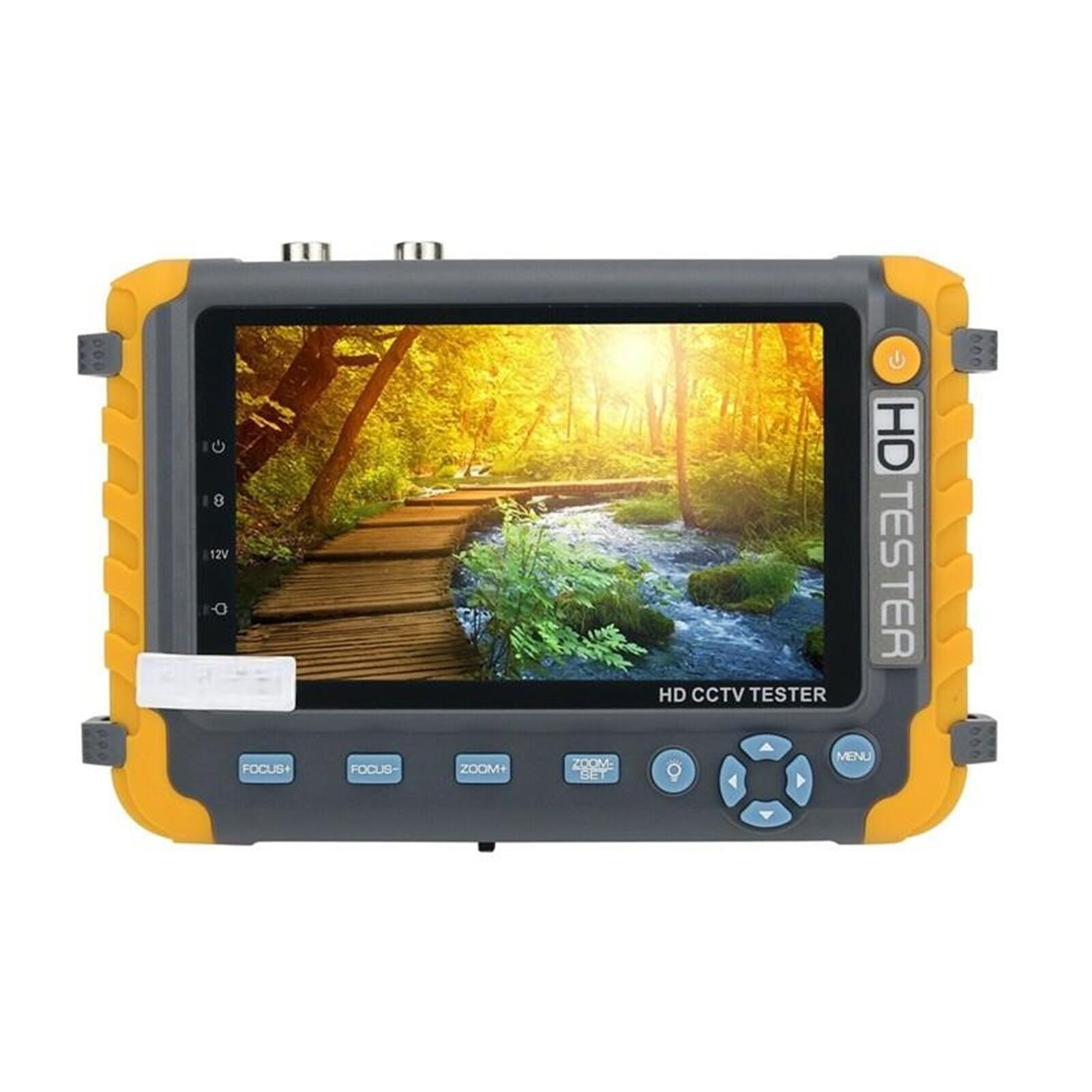 Tester per analizzatori CCTV Tester di ingegneria da 5 pollici videosorveglianza coassiale AHD CVI TVI CVBS Ingresso HDMI VGA con touch screen/display LCD