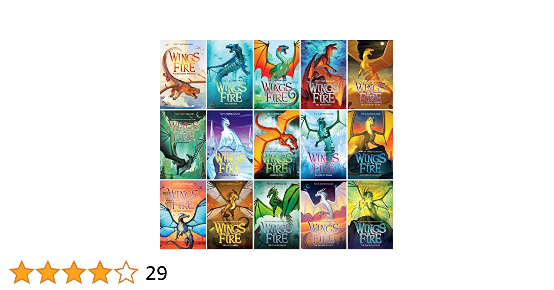 Wings of Fire Hardcover Series Set (Books 1-15): Tui T