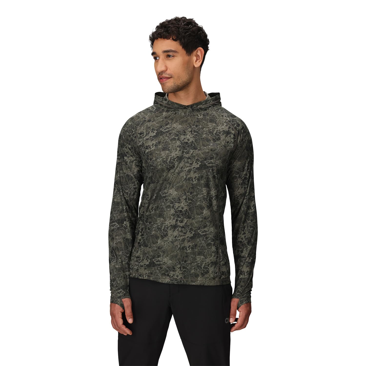 Outdoor Research Echo Printed Hoodie S Green