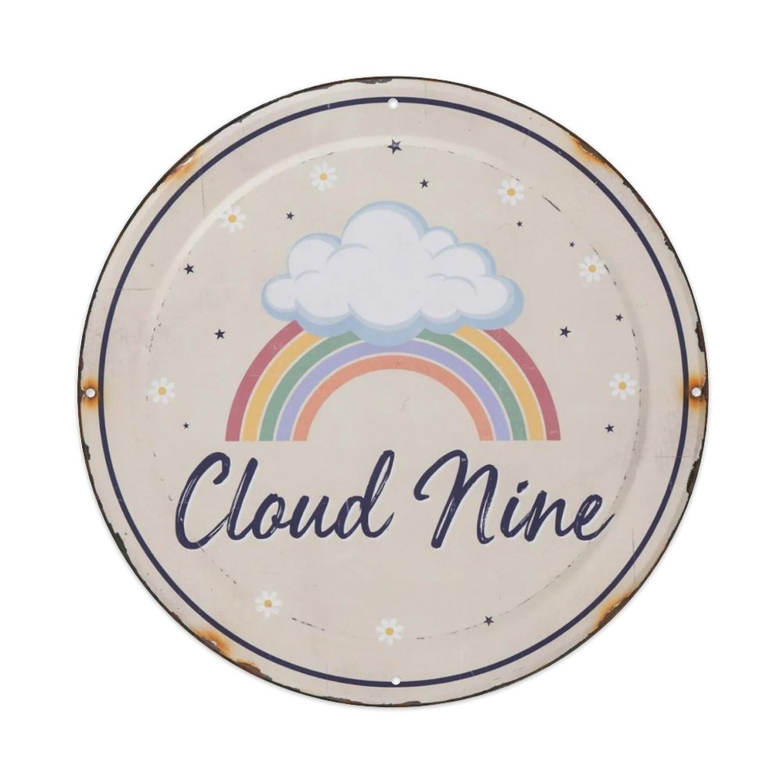 Cloud Nine Pastel Metal Tin Sign Plaque