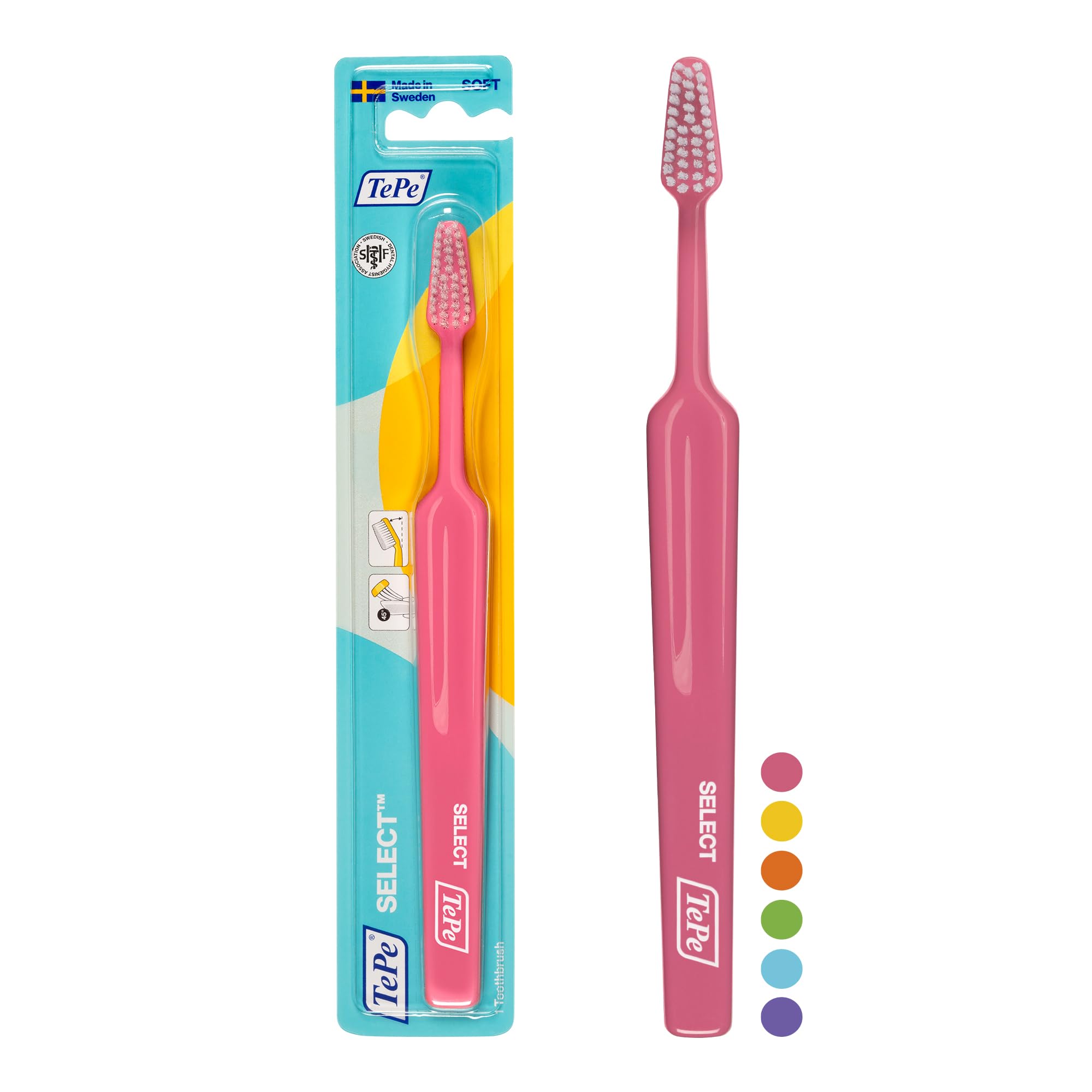 TePe Select Toothbrush, Soft, Assorted Colours, 1pc