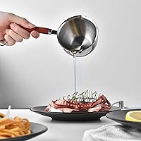 Vista 2 de Olla de calentamiento de mantequilla, mini calentador de mantequilla de acero inoxidable con mango de calor para mantequilla derretida, leche al