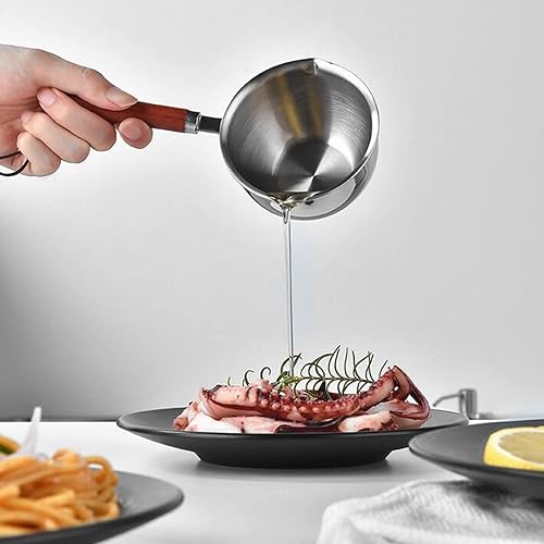 Miniatura 2 de Olla de calentamiento de mantequilla, mini calentador de mantequilla de acero inoxidable con mango resistente al calor para mantequilla derretida,