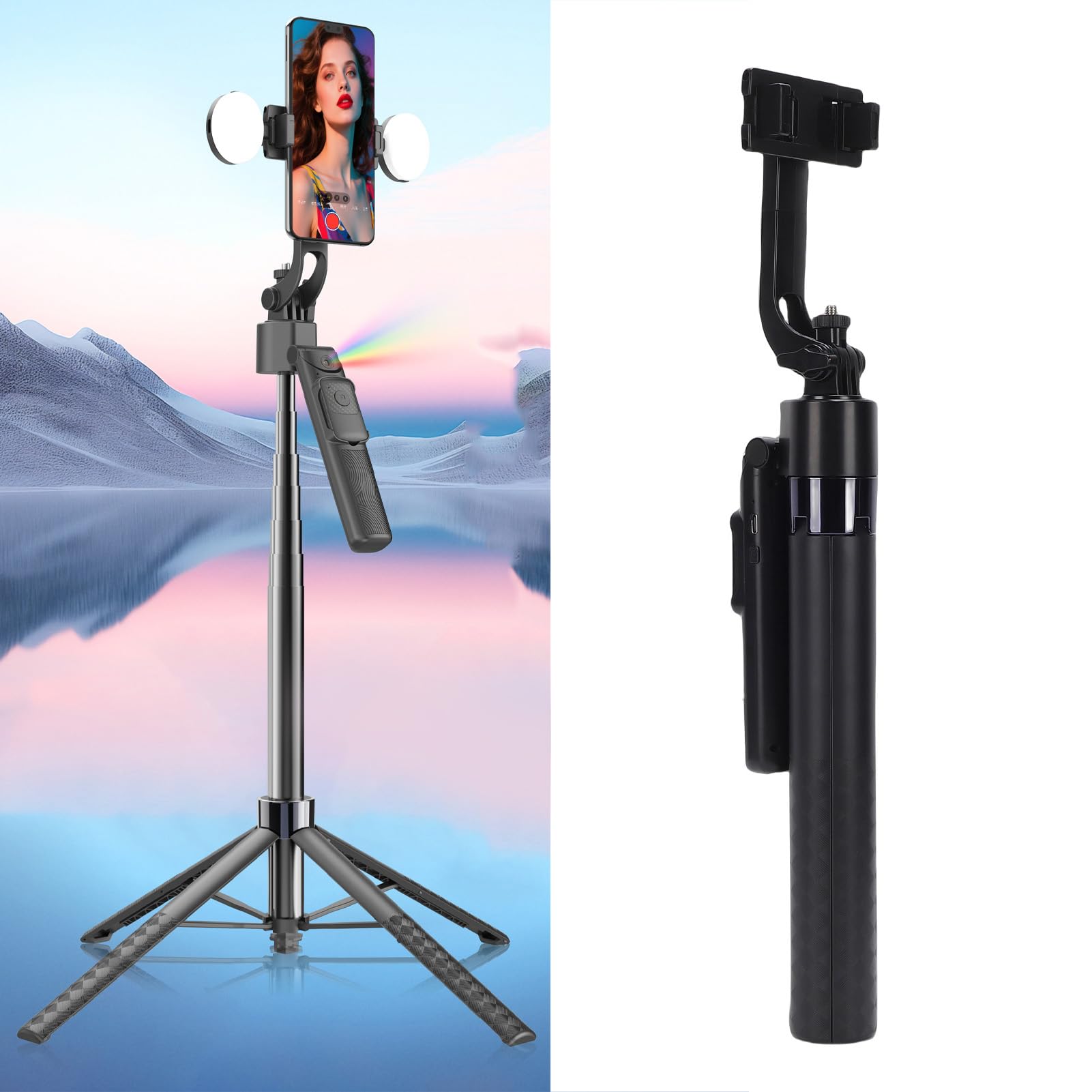 Pongnas Stazione di Ricarica 3 in 1 con Orologio LED, Stand di Ricarica