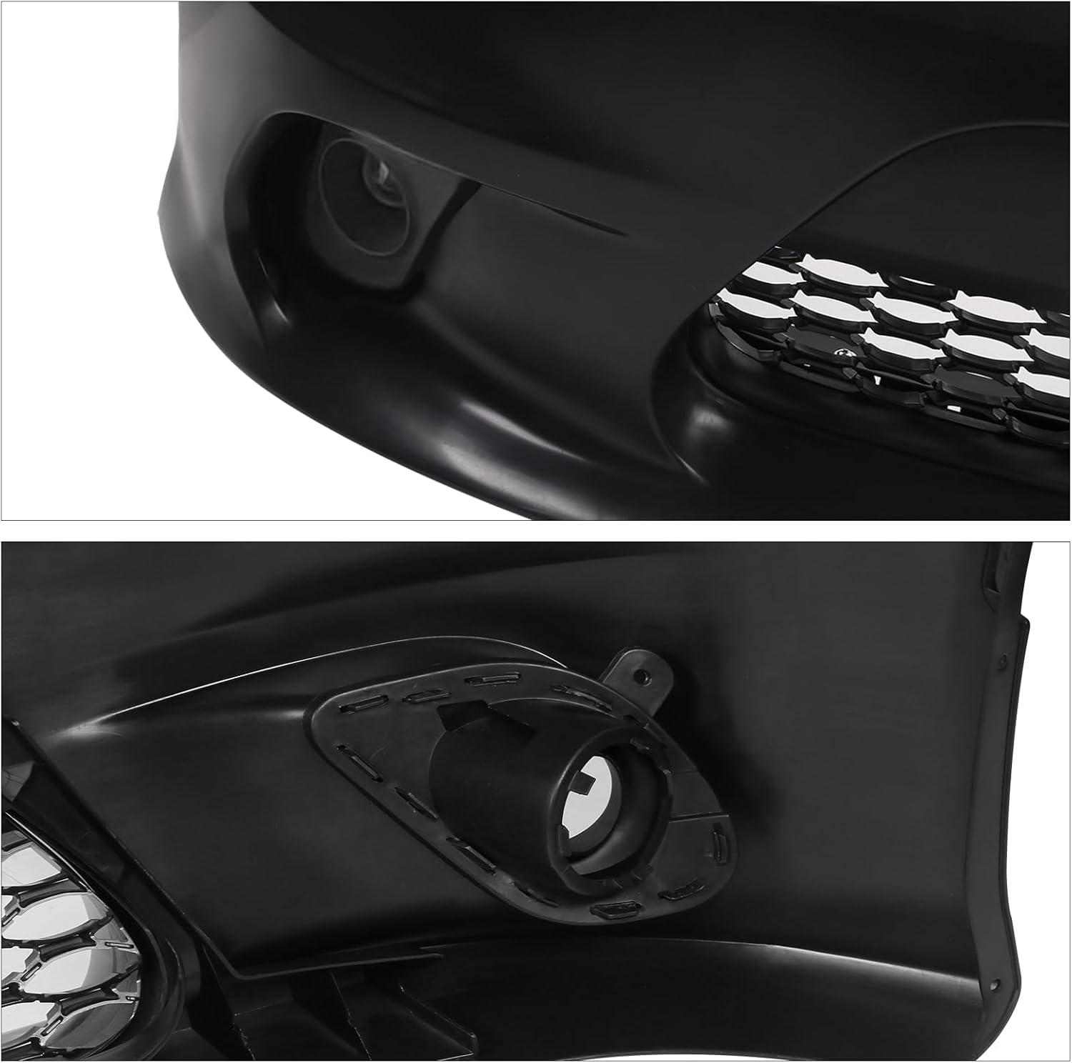 FREEMOTOR802 Front Bumper Conversion Replacement, Compatible with 2015-2023 Dodge Charger (Except Widebody), 19 SRT Hellcat Style Unpainted PP Bumper Assembly Full Set, W/ 19 SRT 392 Style Fog Lights