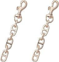 Vista 7 de Ruwado Extensor de correa de metal de 4.85 pulgadas, accesorios de cadena de repuesto para mujeres, niñas, bolsos, bolsos, bolsas de hombro, Negro