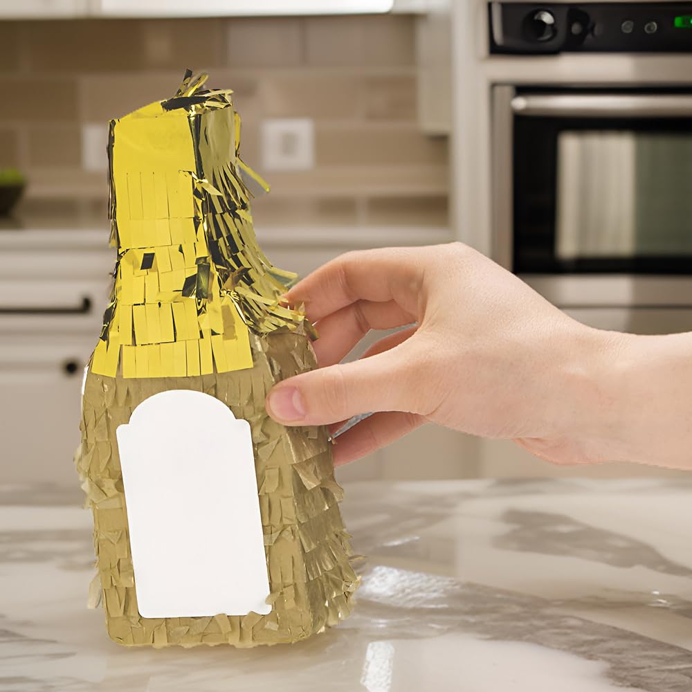 BLANK CHAMPAGNE MINI PINATAS - Party Decor - 6 Pieces