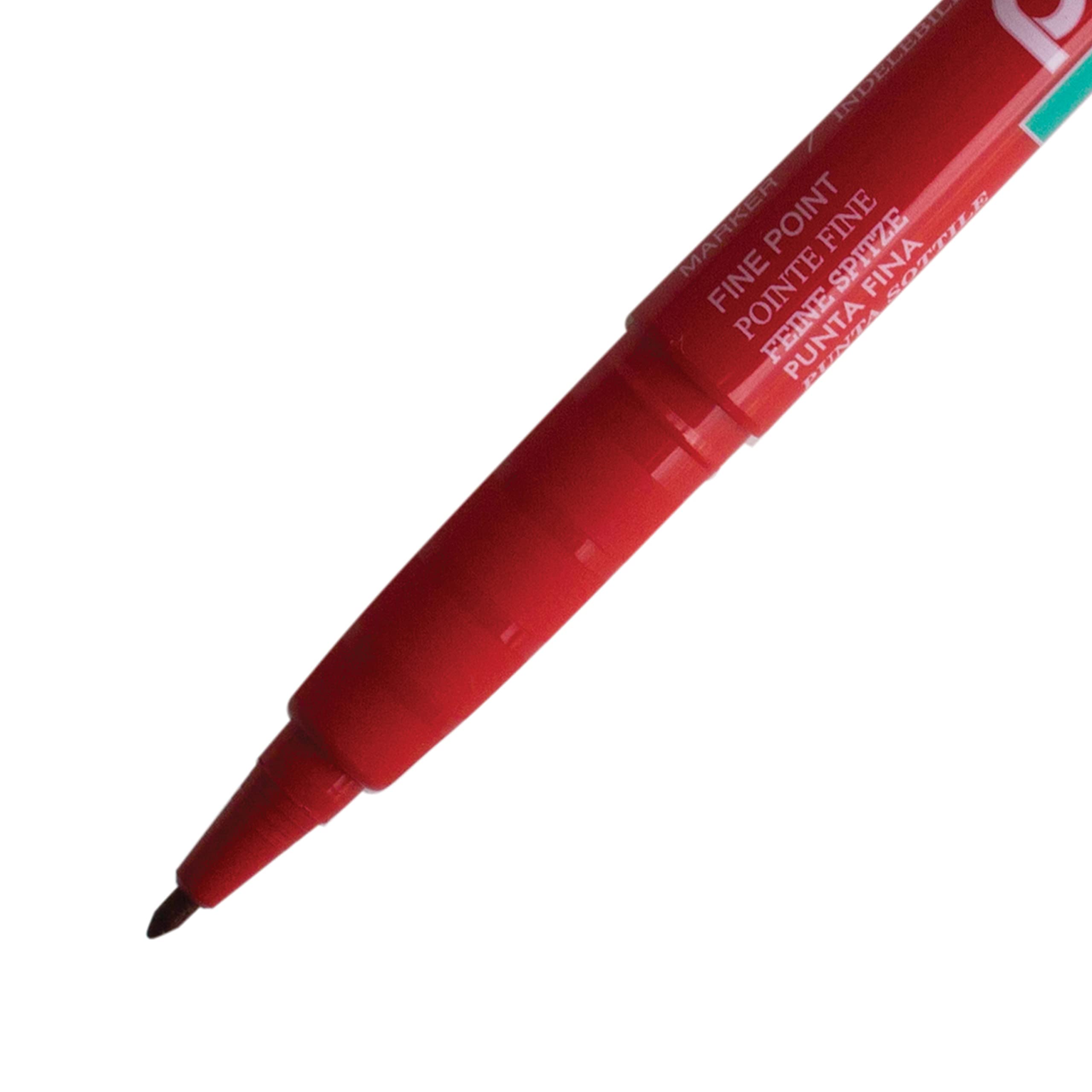 Pentel marker permanentny końcówka końcówka 2,0 mm - czerwony (opakowanie 12 szt.)