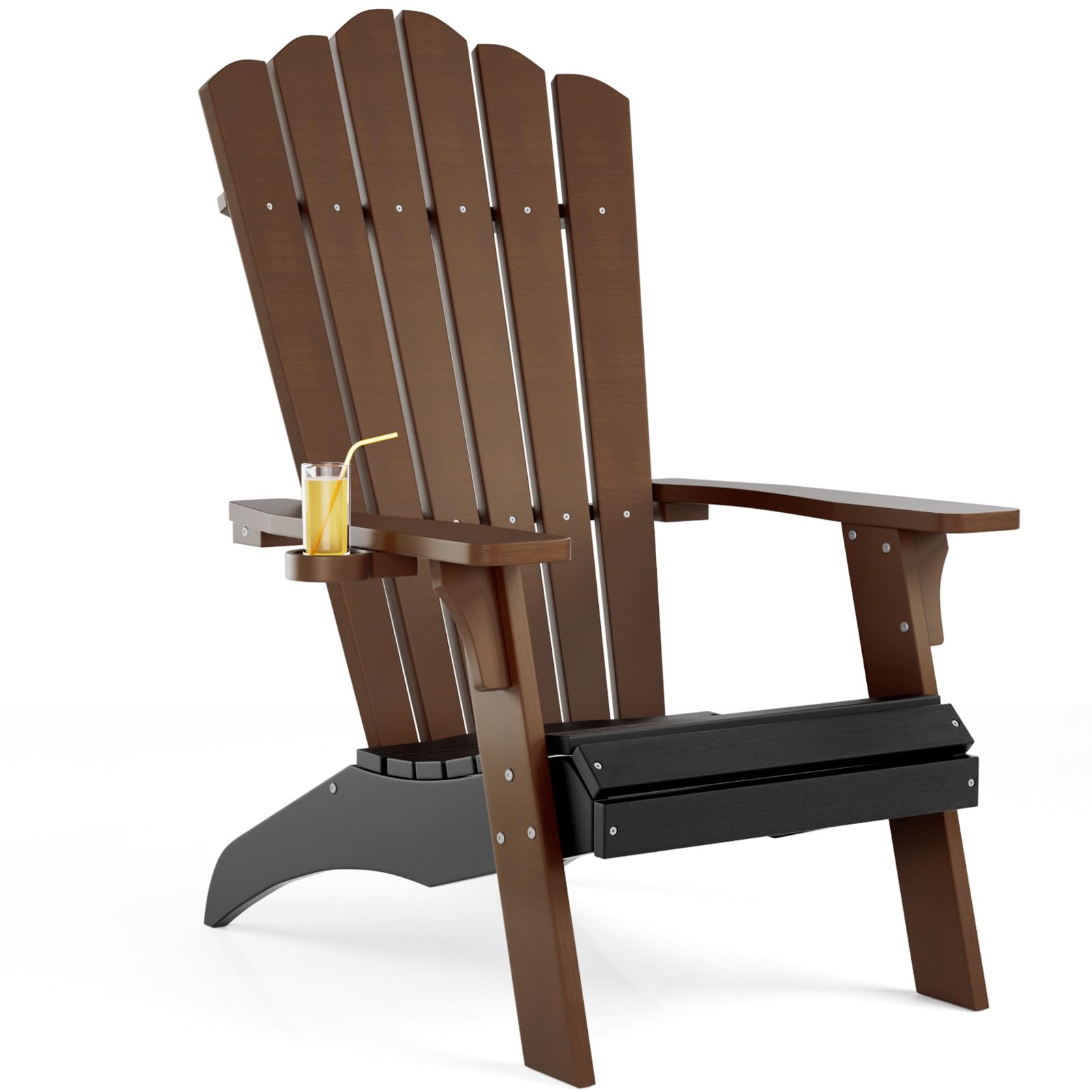 Chaise Adirondack d'extérieur composite relaxante pour terrasse et piscine