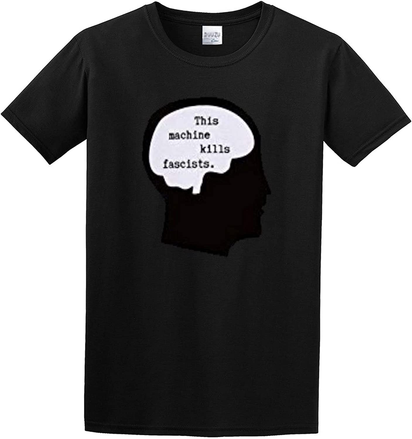 TAITAI This Machine Kills Fascists Amusing Phrase SOftCotton Shirt Mens Black