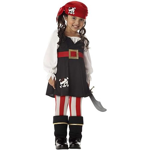 Toddler Girls Pirate Costume Medium (3-4)