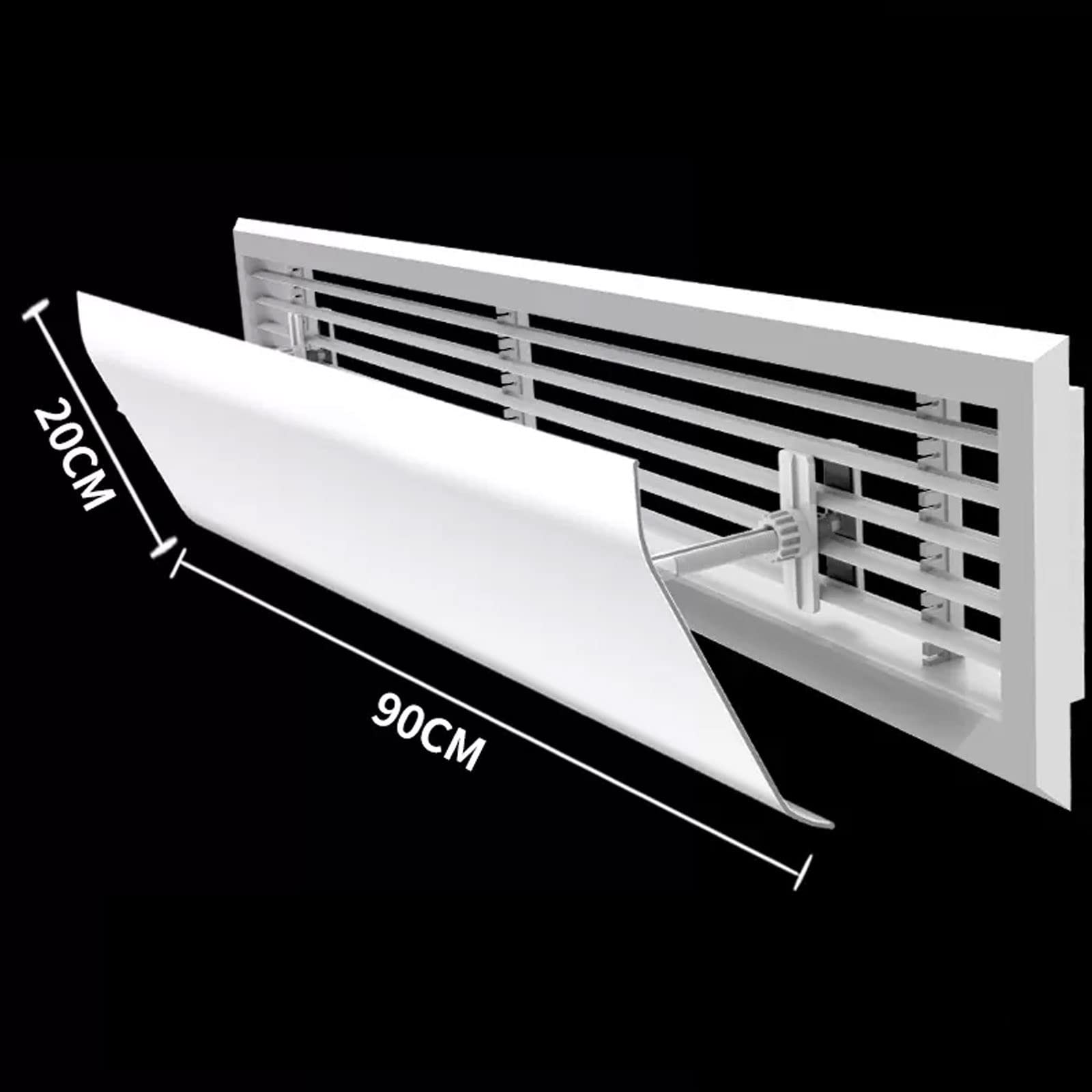 Deflettore Condizionatore Universale Materiale Dells'ABS, Regolabile Parabrezza Aria Condizionata Scudo del Condizionatore Freddo/Calda, Prevenire Flusso Diretto di Aria Aria (Size : A-20 * 90CM)