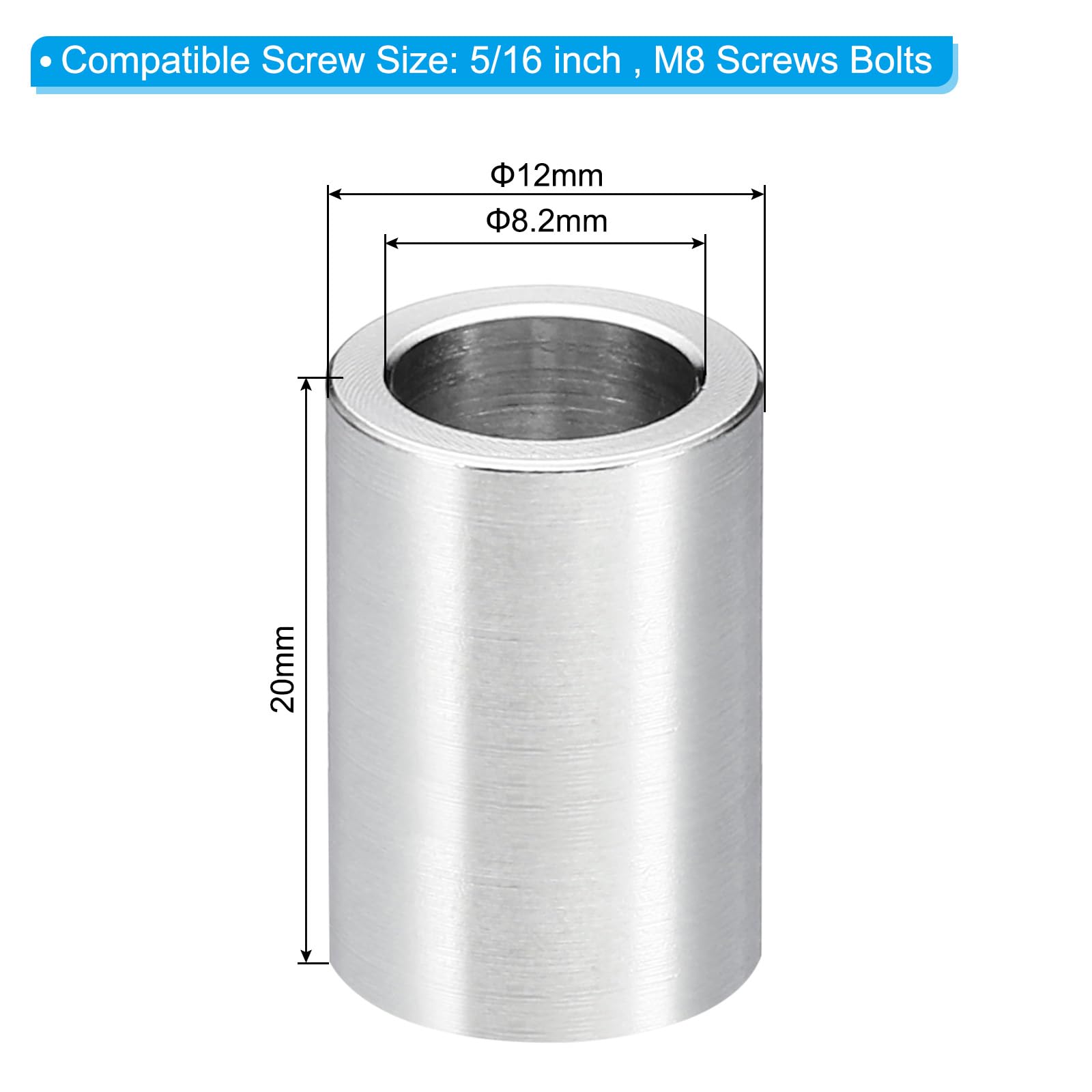 PATIKIL M8 Stainless Steel Spacers - Image 2